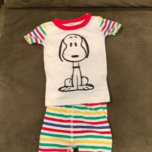 Hanna Andersson Peanuts short john pajamas
